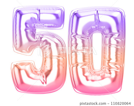 number percent 3d rendering metal discount 110820064