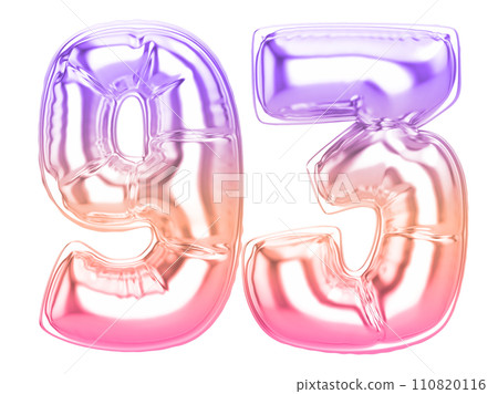 number percent 3d rendering metal discount 110820116