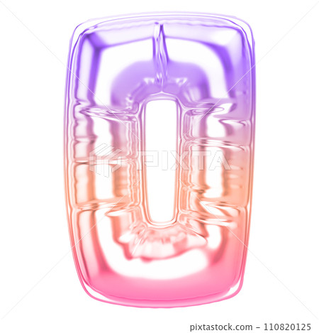 number percent 3d rendering metal discount 110820125