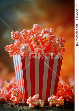 pink sweet popcorn in box 110820166