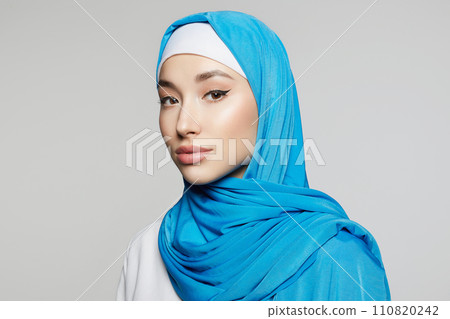 beautiful young muslim woman. beauty girl in hijab 110820242