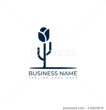 Simple abstract cactus logo design Simple abstract cactus logo design 110820678