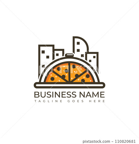 Pizza city or pizza town logo design Pizza city or pizza town logo design 110820681