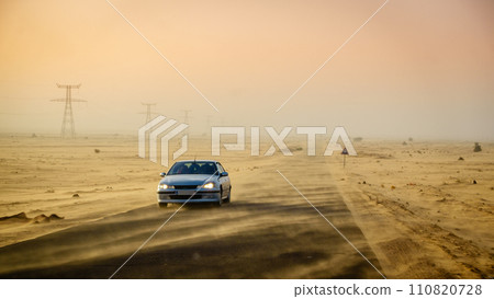 Mauritania desert road Mauritania desert road 110820728