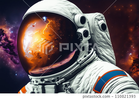 astronaut wearing a spacesuit 110821393