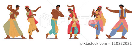 Indian Male Dancers Exhibit Powerful Movements With Intricate Footwork, While Female Dancers Showcase Grace Indian Male Dancers Exhibit Powerful Movements With Intricate Footwork, While Female Dancers Showcase Grace 110822021