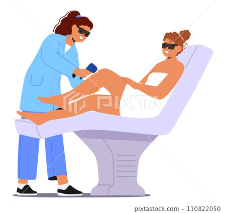 Woman Undergoes Professional Leg Depilation Treatment At A Salon, Revealing Smooth And Hair-free Skin Woman Undergoes Professional Leg Depilation Treatment At A Salon, Revealing Smooth And Hair-free Skin 110822050
