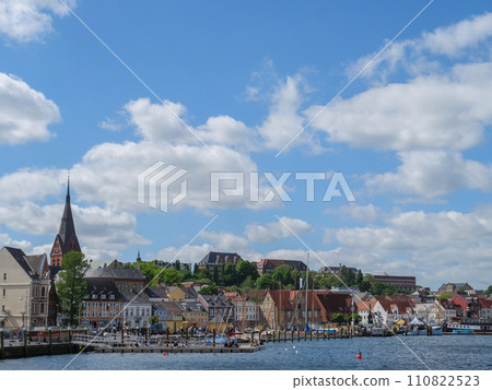 the city of Flensburg at the baltic sea the city of Flensburg at the baltic sea 110822523