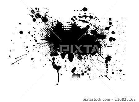 Abstract black blot object. hand drawing. Not AI. Vector illustration Abstract black blot object. hand drawing. Not AI. Vector illustration 110823162