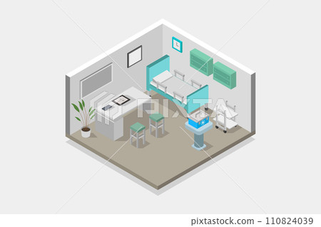 Doctor clinic isometric Doctor clinic isometric 110824039