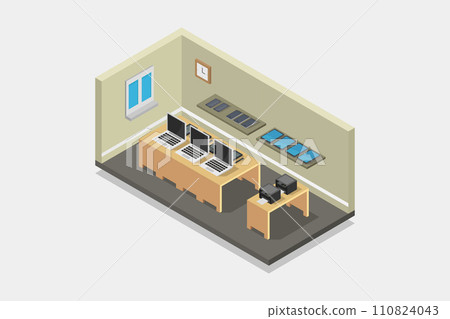 Electric shop isometric Electric shop isometric 110824043