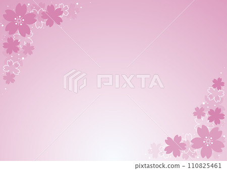 Japanese style frame of cherry blossoms Japanese style frame of cherry blossoms 110825461