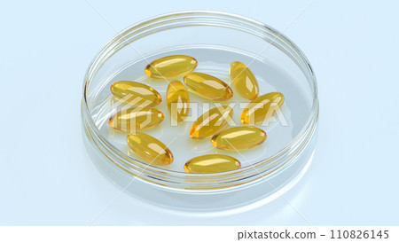 The oil pill for vitamin or healthy concept 3d rendering. The oil pill for vitamin or healthy concept 3d rendering. 110826145