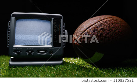 static television background with football ball 110827581