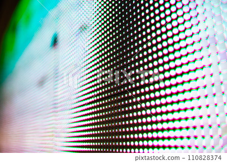 Large LED screen dots. Stage screen Large LED screen dots. Stage screen 110828374