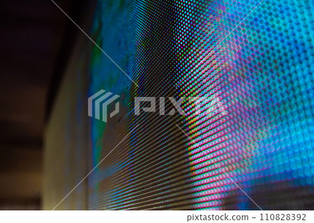 Large LED screen dots. Stage screen Large LED screen dots. Stage screen 110828392
