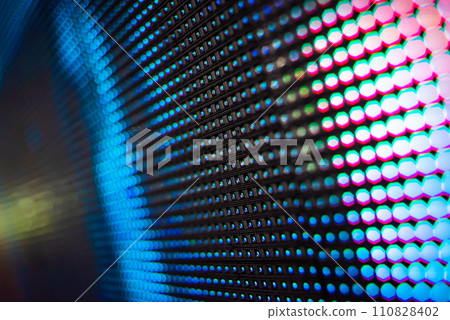 Large LED screen dots. Stage screen Large LED screen dots. Stage screen 110828402