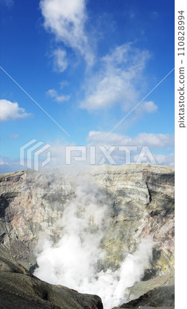 Kumamoto Prefecture Mt. Aso crater Kumamoto Prefecture Mt. Aso crater 110828994