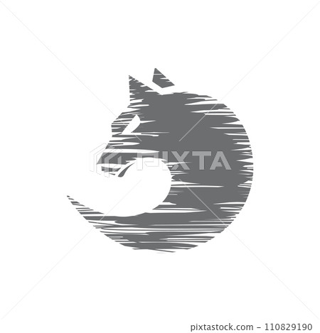 Sketch circle wolf face emblem template for business design concept Sketch circle wolf face emblem template for business design concept 110829190