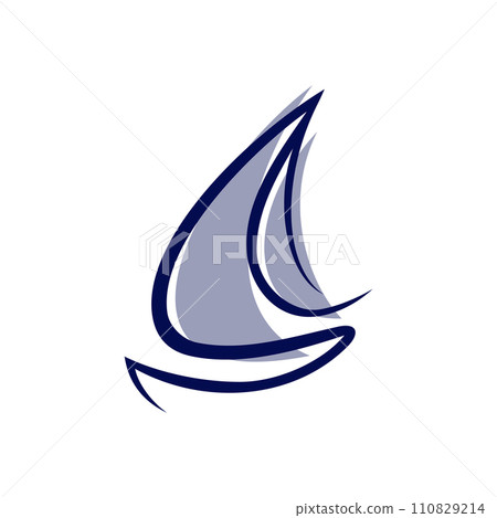 Abstract sailboat vector business template concept illustration 110829214