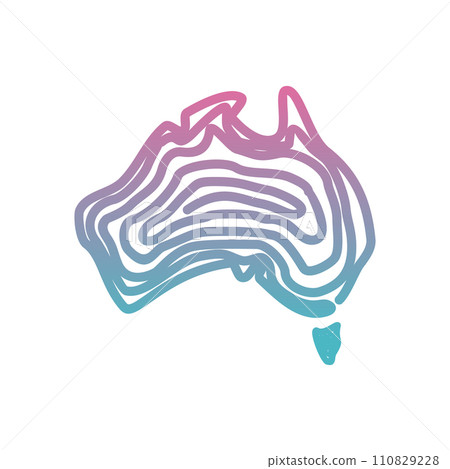 Colorful australian map concept design symbol 110829228