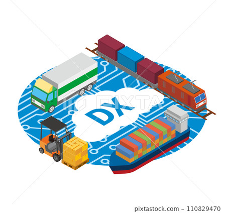 Image illustration of logistics DX Image illustration of logistics DX 110829470