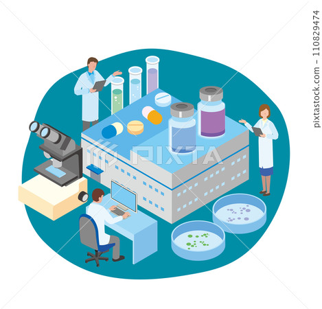 Pharmaceutical company image illustration 110829474
