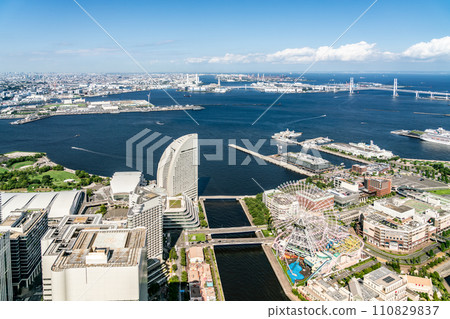 [Kanagawa Prefecture] Yokohama Bay Area seen from Landmark Tower Observation Deck 110829837