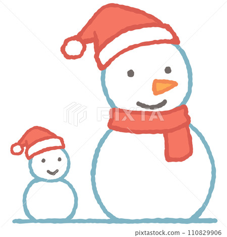 簡單的雪人插畫 110829906