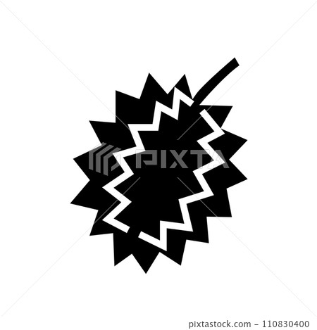 Durian vector icon in black solid flat design icon 110830400