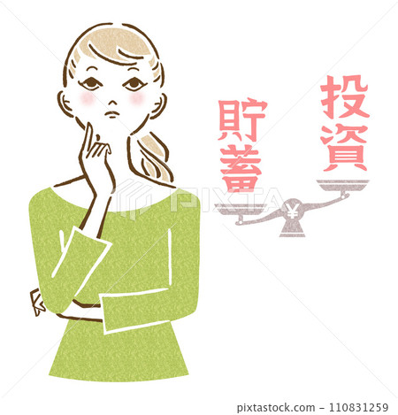 考慮儲蓄和投資的女性 110831259
