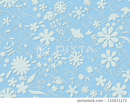 Flower and bird seamless pattern A-3 110831272