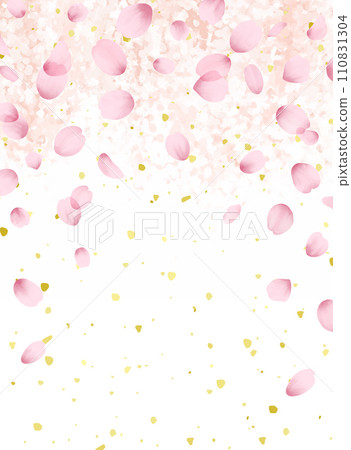 Background illustration of cherry blossom petals, flower blizzard Background illustration of cherry blossom petals, flower blizzard 110831304