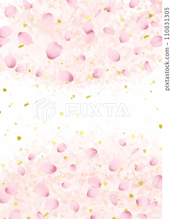 Background illustration of cherry blossom petals, flower blizzard Background illustration of cherry blossom petals, flower blizzard 110831305