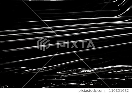 transparent plastic film wrap overlay texture background 110831682