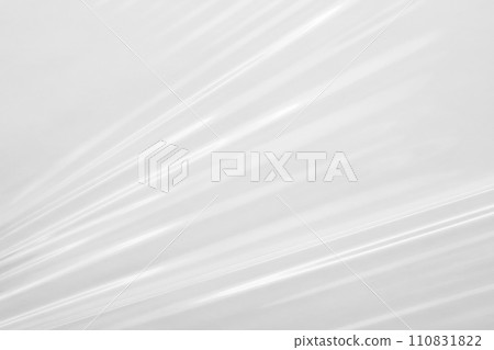 White transparent plastic film wrap texture background 110831822