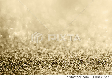Abstract gold glitter sparkle blurred with bokeh background 110831844