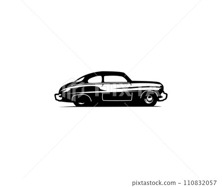1949 mercury caupe silhouette. isolated premium vector design silhouette. best for badge, emblem, icon, sticker design. available in eps 10 110832057