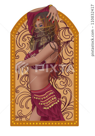 舞者跳肚皮舞 舞者跳肚皮舞 110832417