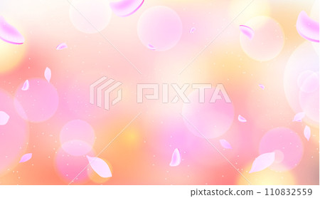 春天背景圖像與舞動的櫻花花瓣 110832559