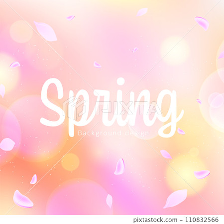 Spring background image with dancing cherry blossom petals Spring background image with dancing cherry blossom petals 110832566