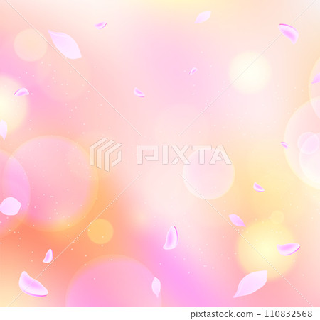 春天背景圖像與舞動的櫻花花瓣 110832568