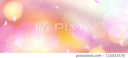 春天背景圖像與舞動的櫻花花瓣 110832570