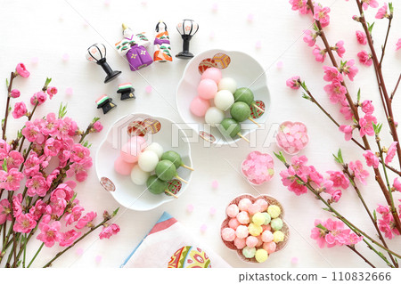 Doll's Festival, Hina sweets, three-colored dango, Hina arare 110832666