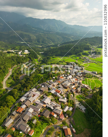 Magome, Japan in the Kiso Valley during summertime along the Nakasendo Trail Magome, Japan in the Kiso Valley during summertime along the Nakasendo Trail 110832996
