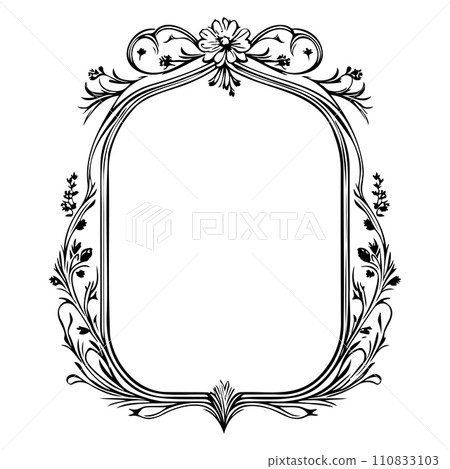 wedding frame ornament vintage illustration sketch hand draw black wedding frame ornament vintage illustration sketch hand draw black 110833103