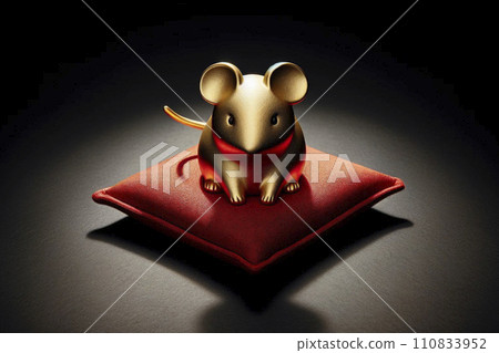 Precious metal zodiac figurine child (mouse) 110833952