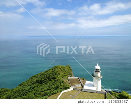Chikyu Misaki, a cape facing the Pacific Ocean in Muroran City, Hokkaido 110833987
