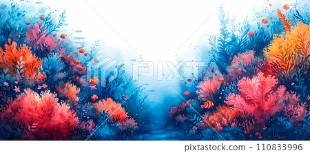 Exploring the Underwater Wonderland Vibrant Marine Life in Exotic Coral Reefs, Generative Ai Exploring the Underwater Wonderland Vibrant Marine Life in Exotic Coral Reefs, Generative Ai 110833996