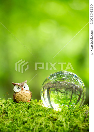 Eco image glass ball and nature Eco image glass ball and nature 110834130